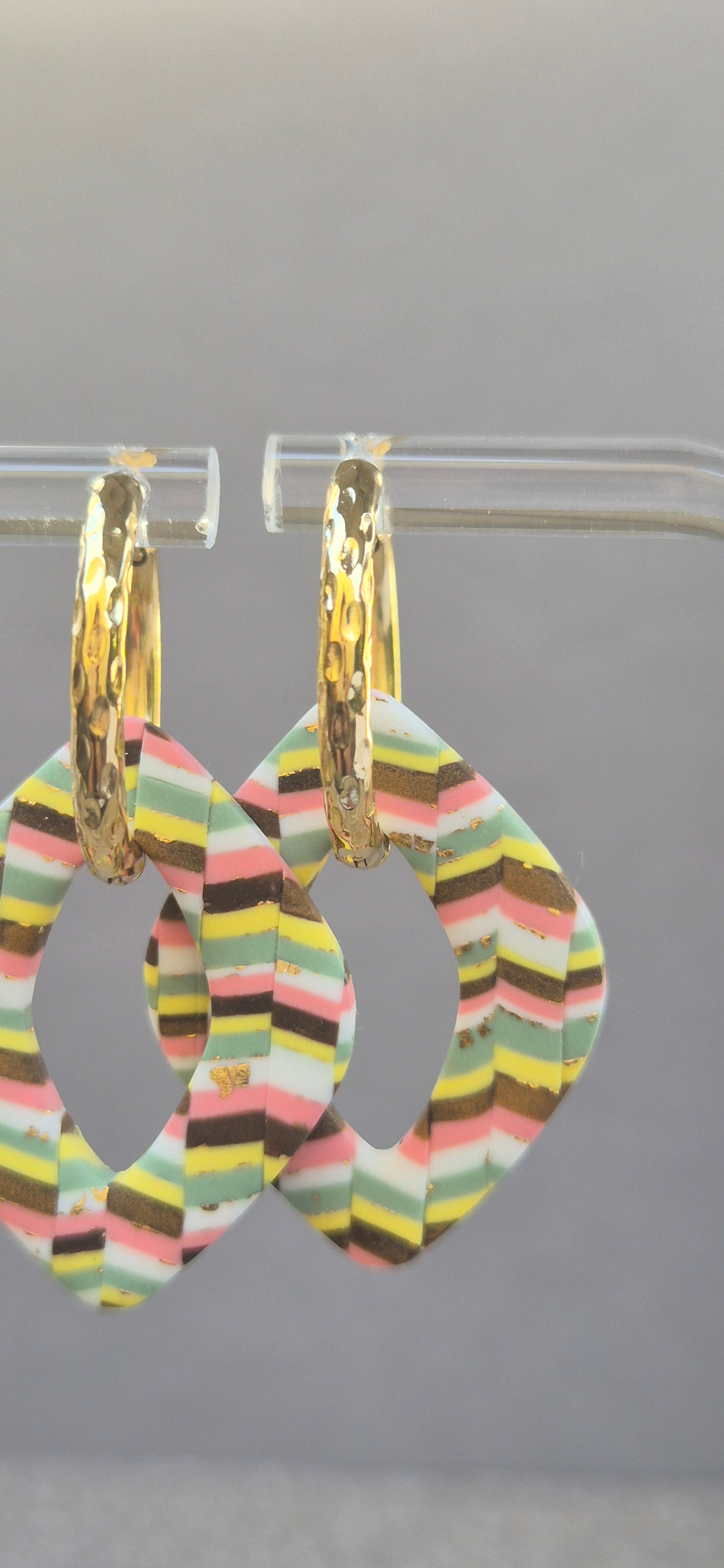 Boucle d'oreille Pampille Losange