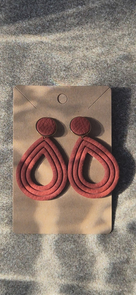 Boucle d'oreille Goutte Terra Cotta Mat