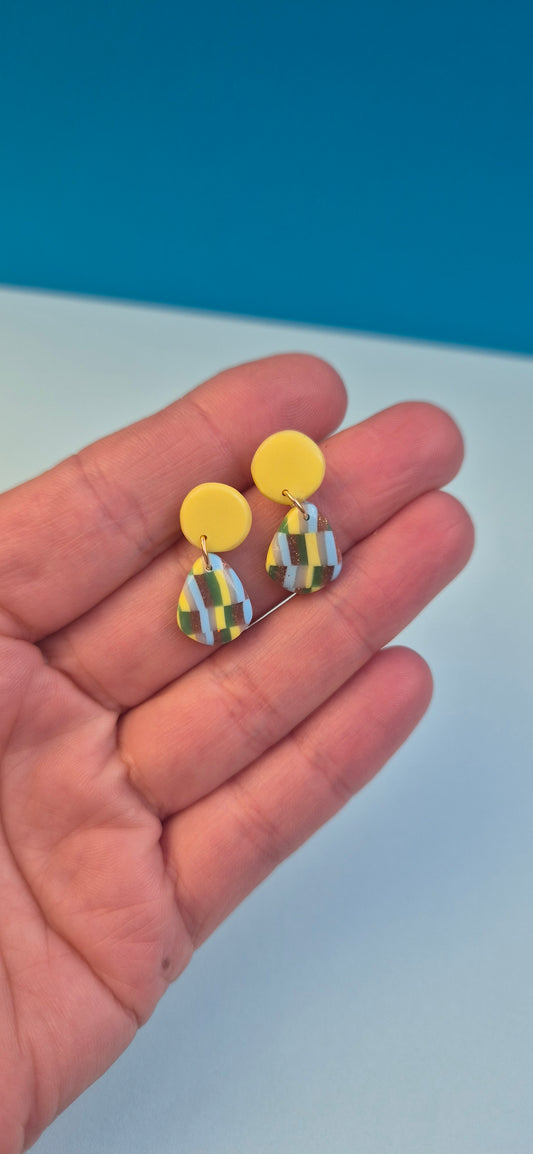 Boucles d'oreilles Clou jaune, petit modèle