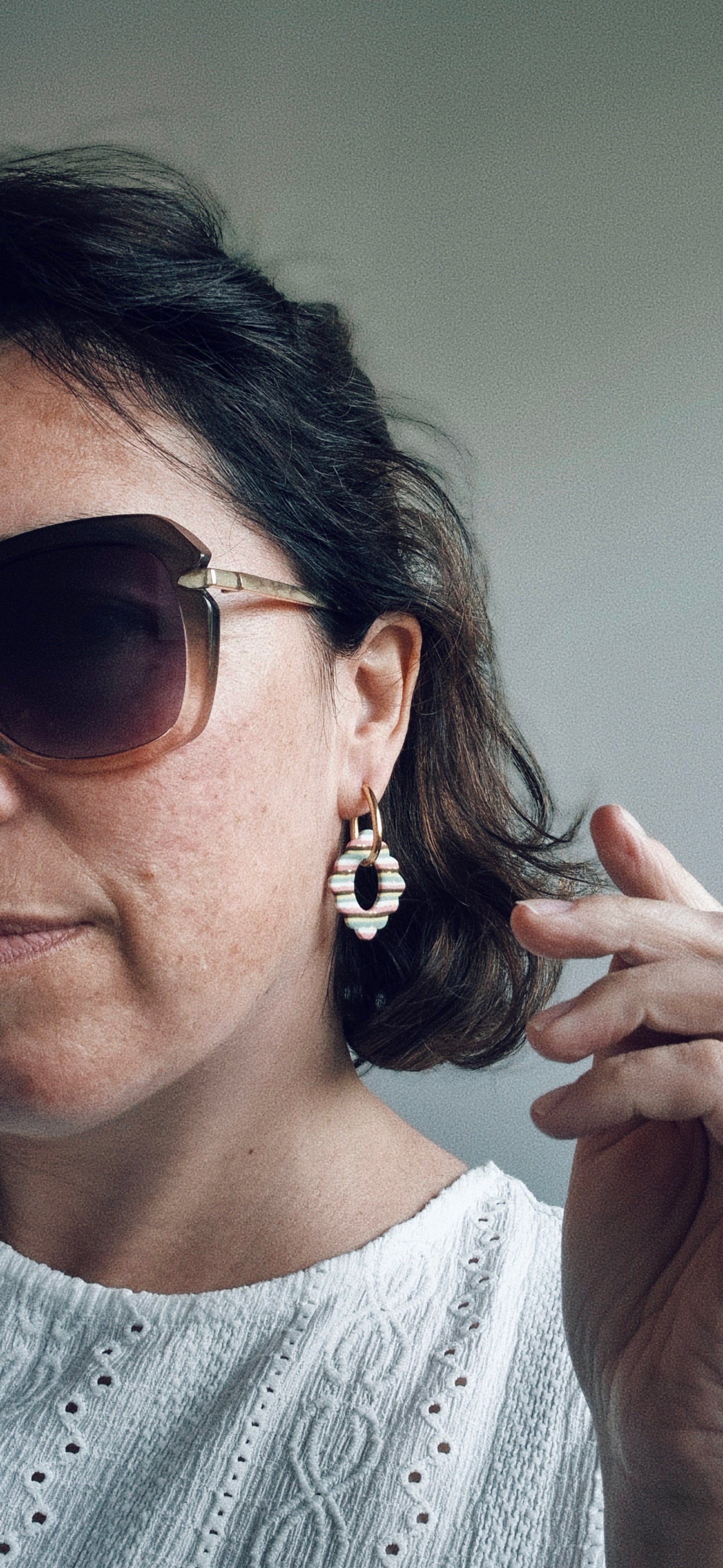 Boucle d'oreille Pampille Crantée